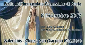 Banner Festa dell'Immacolata Concezione di Maria 2017 - Chiesa Parrocchiale San Giacomo Maggiore, Soleminis - 8 Dicembre 2017 - ParteollaClick