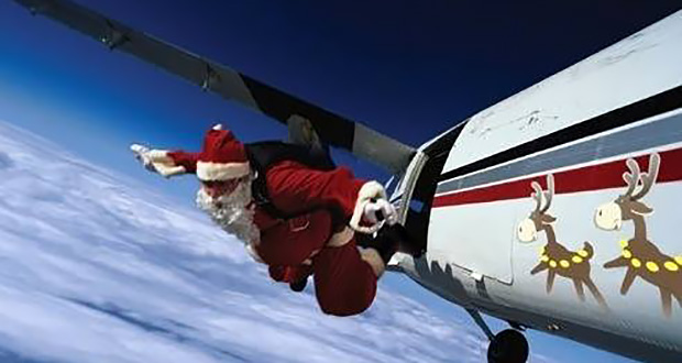 Banner Il volo di Babbo Natale 2017 allo Skydive Sardegna ASD - Serdiana, località Is Paulis, S.S. 387 km 22,9 - 22 Dicembre 2017 - ParteollaClick