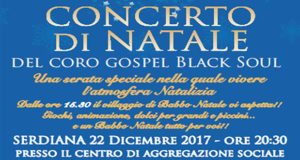 Banner Mercatini e Concerto di Natale 2017 con i Black Soul Gospel Choir - Centro di Aggregazione Sociale Serdiana - 22 Dicembre 2017 - ParteollaClick