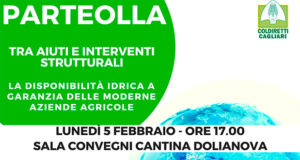 Banner Convegno, della Coldiretti, Parteolla, tra aiuti e interventi strutturali - Cantine Sociali di Dolianova - 5 Febbraio 2018 - ParteollaClick