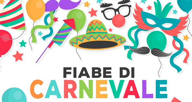 Banner Fiabe di Carnevale 2018, laboratorio di lettura per bambini in Biblioteca - Dolianova - 10 Febbraio 2018 - ParteollaClick