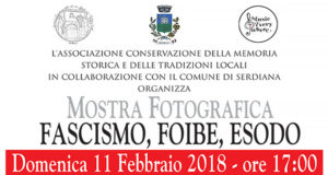 Banner Per Non Dimenticare, Mostra Fotografica Fascismo, Foibe, Esodo nella Casa Museo - Serdiana - 11 Febbraio 2018 - ParteollaClick