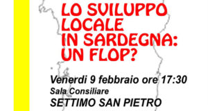 Banner Presentazione del libro Lo sviluppo locale in Sardegna un flop - Settimo San Pietro, Aula Consiliare - 9 Febbraio 2018 - ParteollaClick