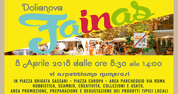 Banner Mercatino Domenicale Fainas - Dolianova - 8 Aprile 2018 - ParteollaClick