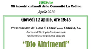 Banner Presentazione del libro Dio Altrimenti - Comunità La Collina, Serdiana - 12 Aprile 2018 - ParteollaClick