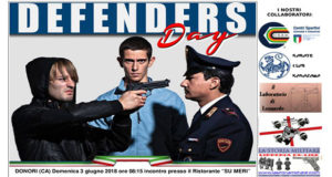 Banner Defenders Day, meeting organizzato dal Sindacato di Polizia - Su Meri, Donori - 3 Giugno 2018 - ParteollaClick