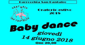 Banner Baby Dance per i bambini delle elementari all'Oratorio San Pantaleo - Dolianova - 14 Giugno 2018 - ParteollaClick
