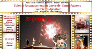 Banner Festa Liturgica in onore del Santo Patrono San Pietro Apostolo - Settimo San Pietro - 9 Giugno 2018 - ParteollaClick