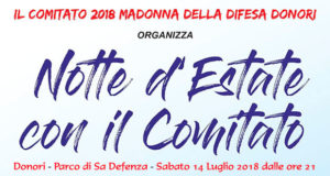 Banner Party Notte d'Estate con il Comitato Madonna della Difesa - Donori, Parco Sa Defenza - 14 Luglio 2018 - ParteollaClick