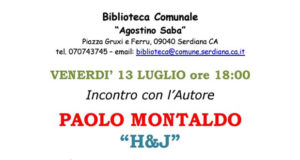 Banner Presentazione del libro H&J di e con Paolo Montaldo - Serdiana, Biblioteca Comunale - 13 Luglio 2018 - ParteollaClick