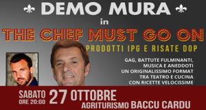 Banner Spettacolo THE CHEF MUST GO ON all' Agriturismo Baccu Cardu - Serdiana - 28 Ottobre 2018 - ParteollaClick