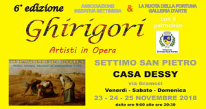 Banner Ghirigori, sesta edizione Artisti in opera - dal 23 al 25 Novembre 2018 - Settimo San Pietro, Casa Dessy - ParteollaClick