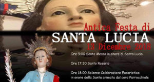 Banner Festa in onore di Santa Lucia Vergine e Martire 2018 - Settimo San Pietro - Chiesa di San Pietro Apostolo - 13 Dicembre 2018