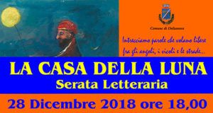 Banner LA CASA DELLA LUNA, serata letteraria nell'aula consiliare - Dolianova, Piazza Amendola 1 - 28 Dicembre 2018 - ParteollaClick