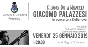 Banner Giacomo Palazzesi in concerto - Dolianova, Aula Magna Istituo Comprensivo Statale - 25 Gennaio 2019 alle ore 20 - ParteollaClick