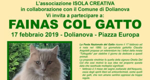 Banner FAINAS COL GATTO, mercatini, stand creativi, giochi, book crossing e street food in Pazza Europa - Dolianova - 17 Febbraio 2019 - ParteollaClick