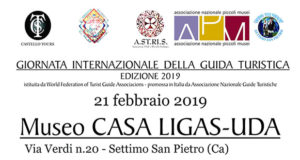 Banner Giornata Internazionale della Guida Turistica nella Casa Museo Ligas Uda - Settimo San Pietro - 21 Febbraio 2019 - ParteollaClick