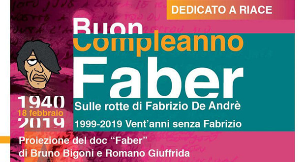 Settimo San Pietro Serata Culturale Buon Compleanno Faber Vent Anni Senza Fabrizio De Andre Parteollaclick