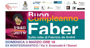Banner Buon Compleanno Faber 2019, non una cover, non un omaggio e nemmeno un ricordo - Donori, Ex Montegranatico - 3 Marzo 2019 - ParteollaClick