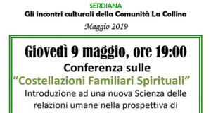 Banner Conferenza sulle Costellazioni Familiari Spirituali alla Comunità La Collina - Serdiana - 9 Maggio 2019 - ParteollaClick