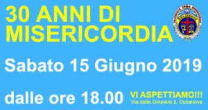 Banner Festa del 30° Anniversario della Fraternità della Misericordia del Parteolla - Dolianova - Sabato 15 Giugno 2019 - ParteollaClick