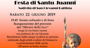 Banner Festa di Santu Juanni, Solennità della Natività di San Giovanni Battista - Dolianova, Parrocchia di San Pantaleo - 22 e 24 Giugno 2019 - ParteollaClick