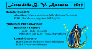 Banner Festa della Beata Vergine Assunta - Dolianova, Parrocchia di San Pantaleo e Chiesa di Santa Maria - 10, 11, 12, 13, 14, 15 e 22 Agosto 2019 - ParteollaClick