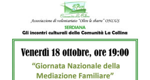 Banner Giornata Nazionale della Mediazione Familiare - Comunità La Collina, Serdiana - 18 Ottobre 2019 - ParteollaClick