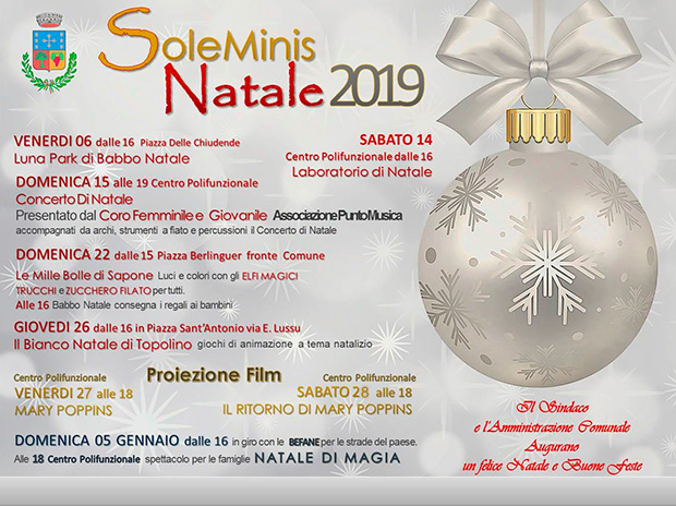 Immagini Per Natale 2020.Soleminis Otto Giorni Di Eventi Per Le Festivita Di Natale 2019 E L Epifania 2020 Parteollaclick