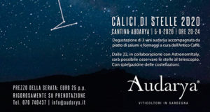 Banner Calici di Stelle 2020 alla Cantina Audarya - Serdiana - 5 Agosto 2020 - ParteollaClick