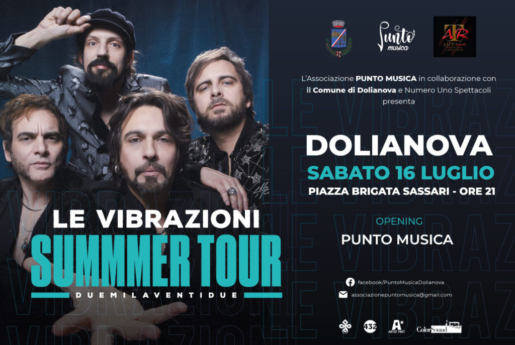 LE VIBRAZIONI in concerto in Piazza Brigata Sassari- Dolianova - 16 Luglio 2022 - ParteollaClick